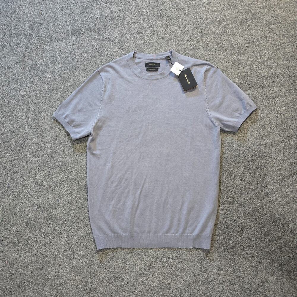 Porter Ash Sweater Mens Size Medium Blue Gray Knit Short Sleeve Capsule Minimal